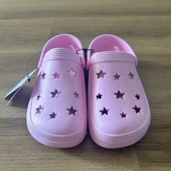 Cotton On Kids Pink Star Clogs - NWT - Picture 3 of 7